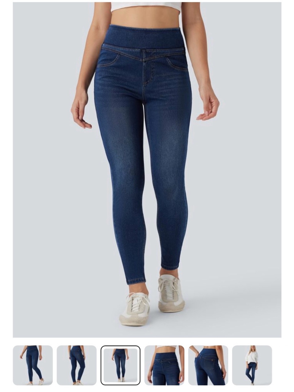 HALARA Navy Pull-On Jeggings
